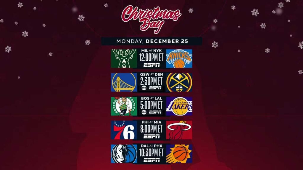 Affiche pour le NBA Christmas Day 2023