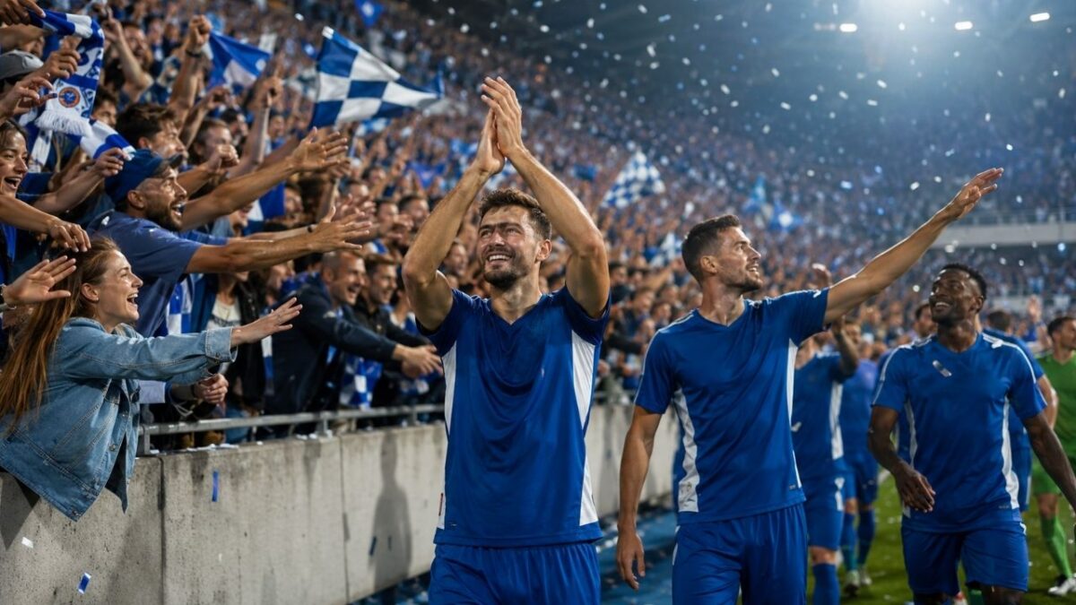 célébrer victoire club