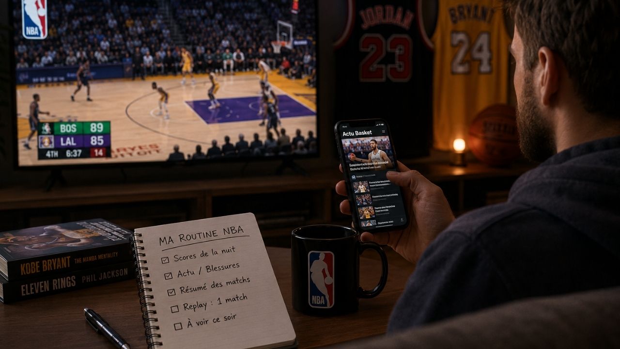 Fan de basket suivant la saison NBA 2026-2027 depuis la France